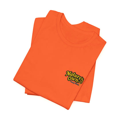 Unisex Jersey Short Sleeve Tee with Honey wheat Nature's Own embroidered logo