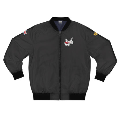CARBON, Men's Bomber Jacket! V2. Dave's killer bread, Nature's Own and Wonder Bread logos.