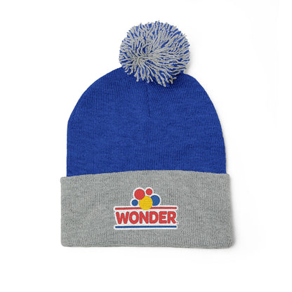 Wonder bread Embroidered Pom-Pom Knit Cap