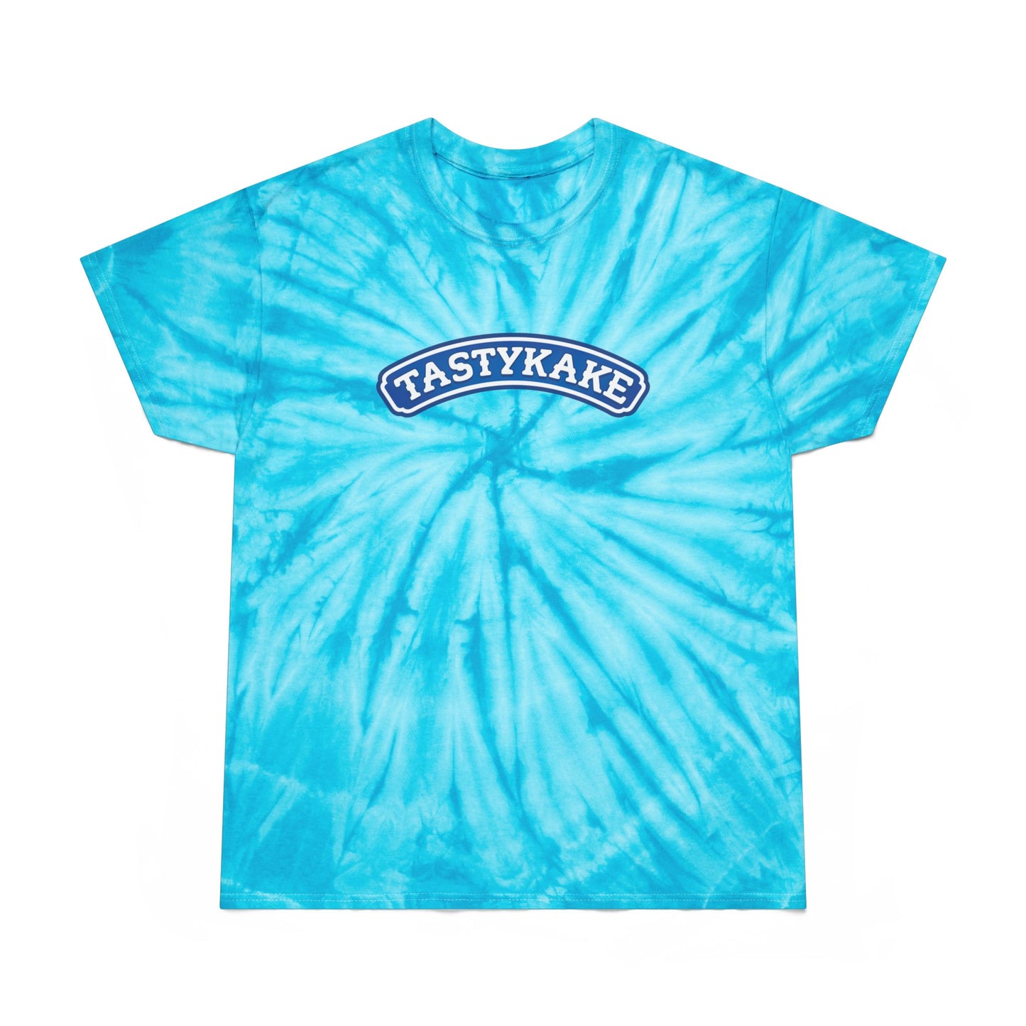 Retro Tie-Dye Tee with Tastykake logo, Vintage Cyclone Shirt, Fun Summer T-Shirt