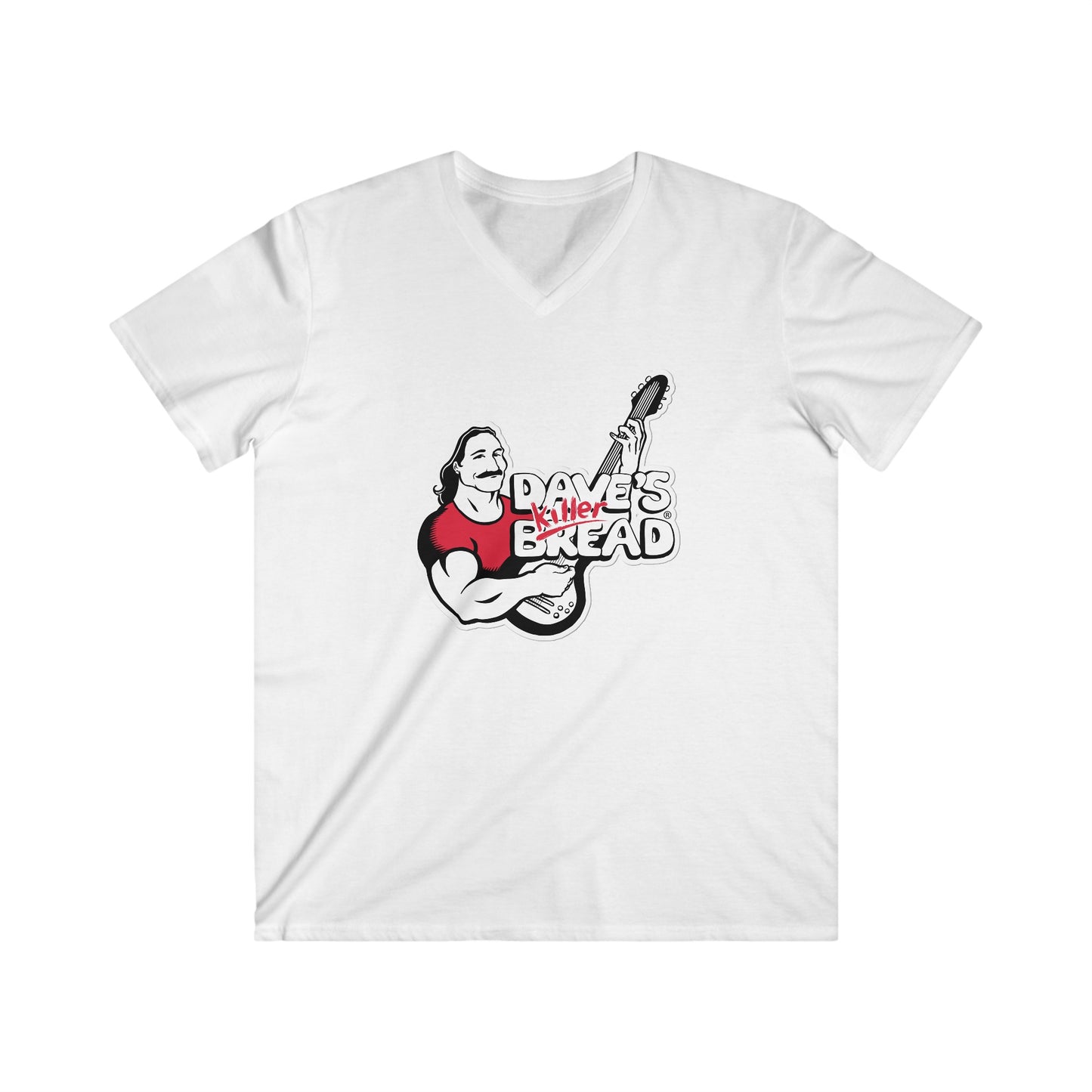 Men's Fitted V-Neck Short Sleeve Tee, Dave's Killer Bread