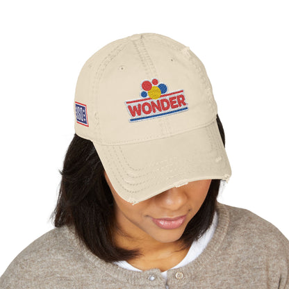 Wonder bread USO Embroidered Classic Distressed Hat Cap
