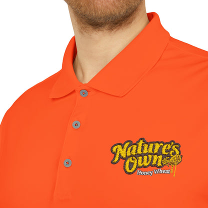 Adidas Unisex Performance Polo Shirt with Embroidered Nature's Own Honey Wheat