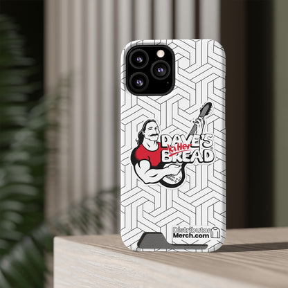 Phone Case With Card Holder, Dave's Killer Bread Logo, White.