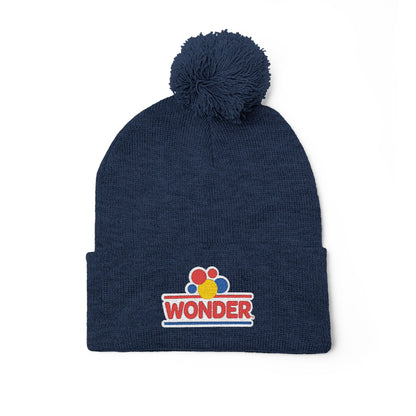 Wonder bread Embroidered Pom-Pom Knit Cap