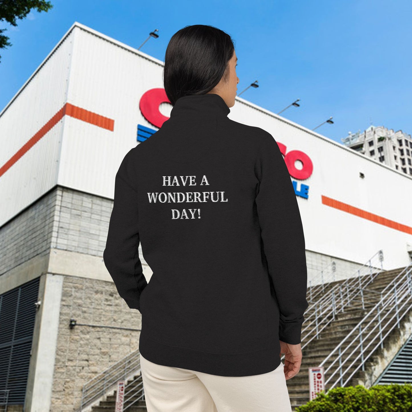 Wonderbread Embroidered Floral Wave Quarter-Zip Pullover