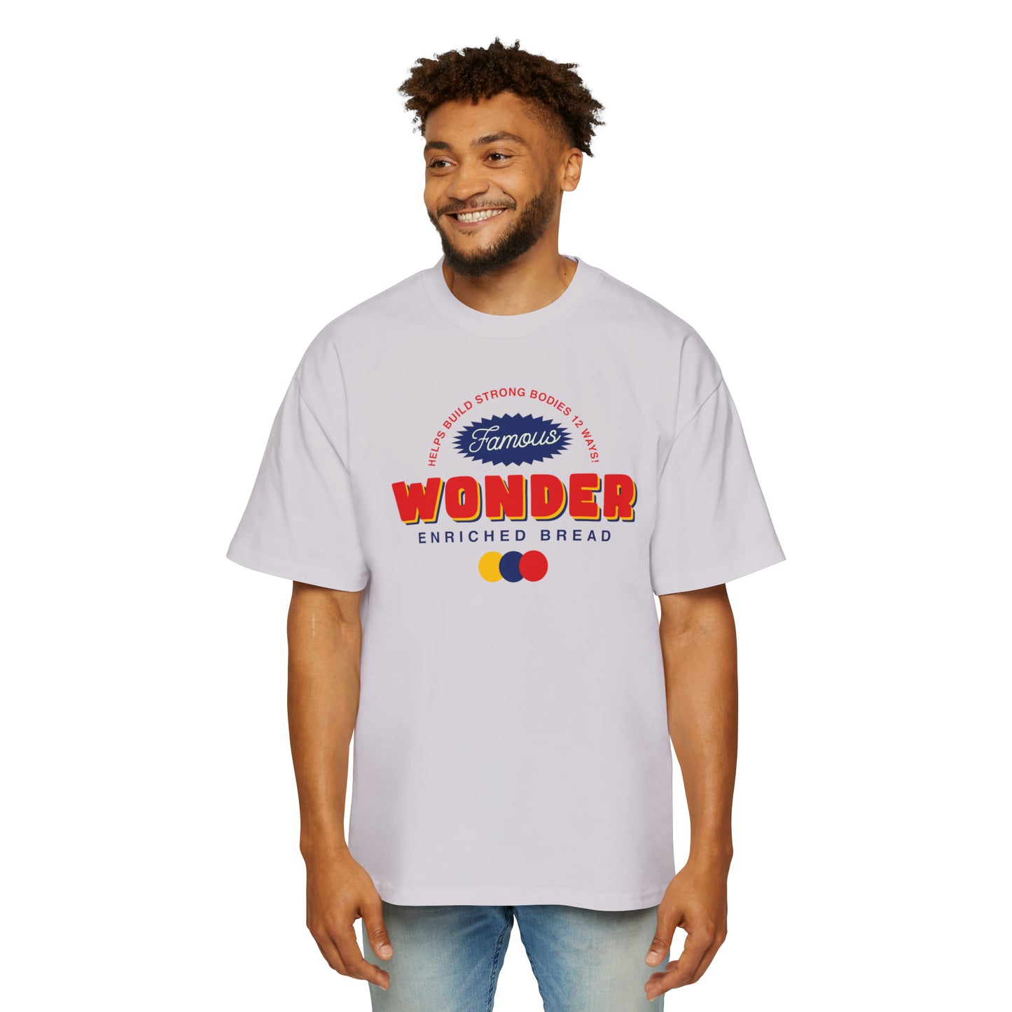 T-shit, Wonder Bread, vintage, back and front design, Men's Heavy Oversized