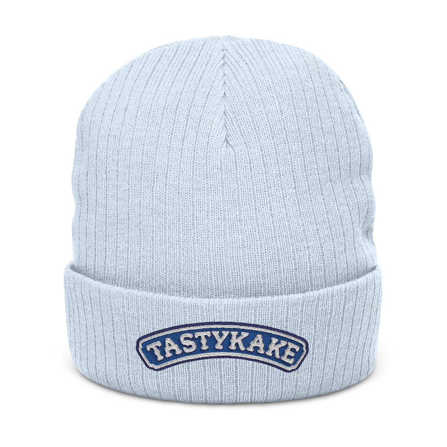 Embroidered 'Tastykake' Ribbed Knit Beanie — Cozy Winter Hat