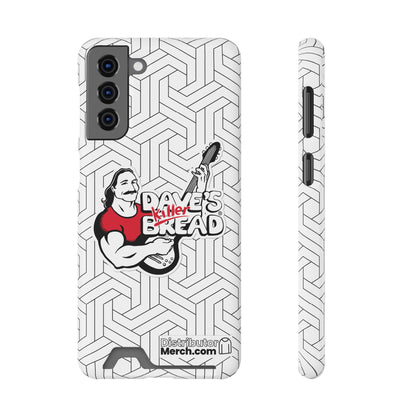 Phone Case With Card Holder, Dave's Killer Bread Logo, White.