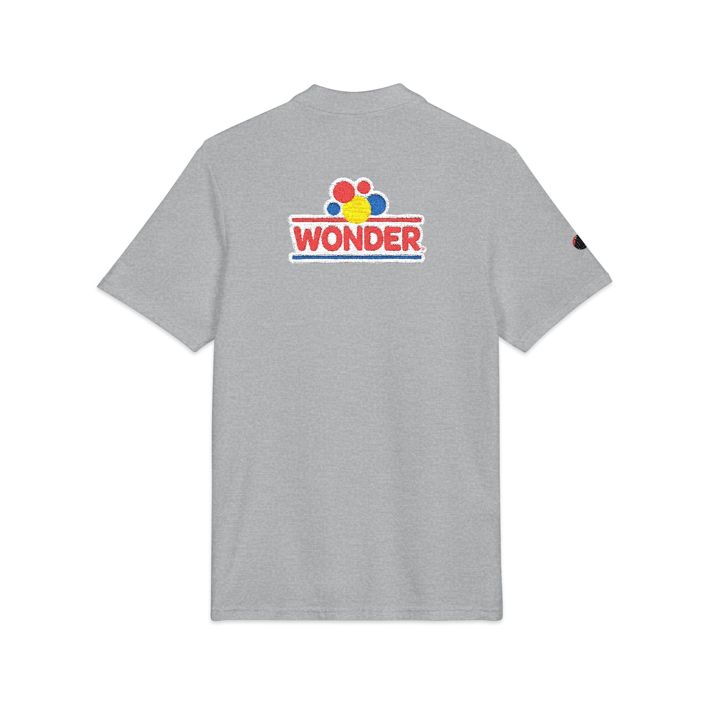 Polo Shirt with Wonder bread Embroidered front and back Logos