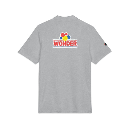 Polo Shirt with Wonder bread Embroidered front and back Logos