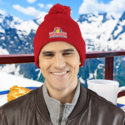 Wonderbread Embroidered Pom-Pom Knit Cap – TastyKake Logo