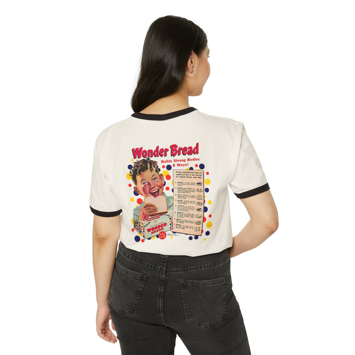 Wonder bread Cotton Ringer T-Shirt  Unisex