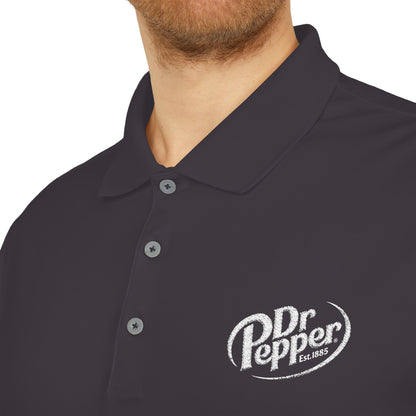Dr. Pepper Performance Polo Shirt, adidas®, Embroidered Logo, Athletic Workwear, Unisex Golf Shirt