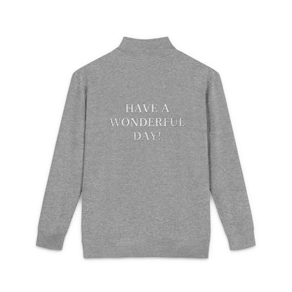 Wonderbread Embroidered Floral Wave Quarter-Zip Pullover