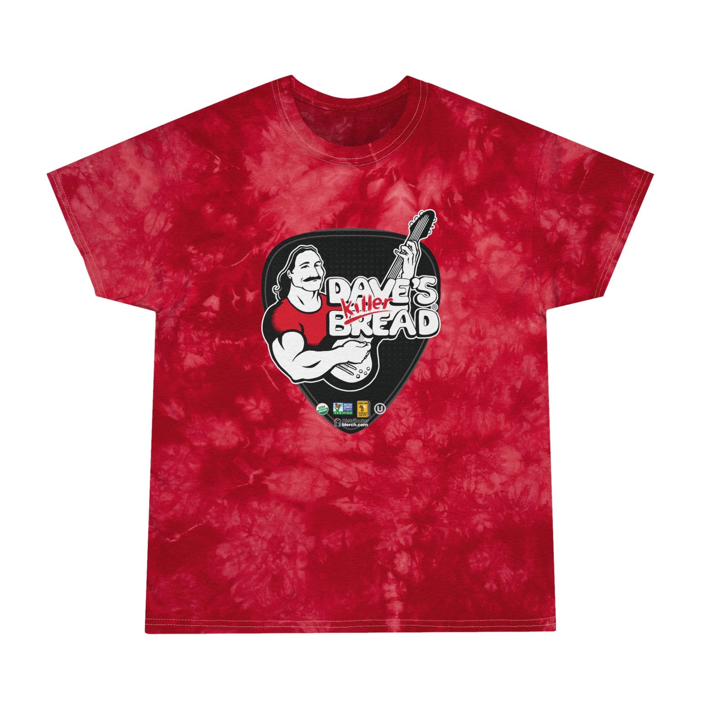 Dave's Killer Bread Bold Tie-Dye Tee, Unique Graphic Shirt, Fun Casual Look, Gift for Fitness Lovers, Summer Style, Festival Wear, Retro Vibes