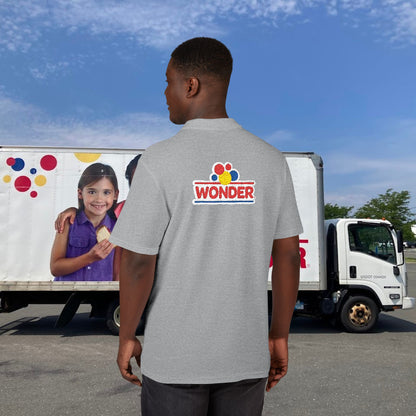 Polo Shirt with Wonder bread Embroidered front and back Logos