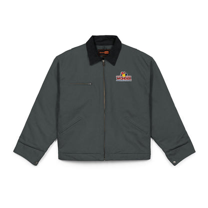 Wonderbread Embroidered Work Jacket - Heavy Duck Cloth Carpenter Coat with Chest Logo