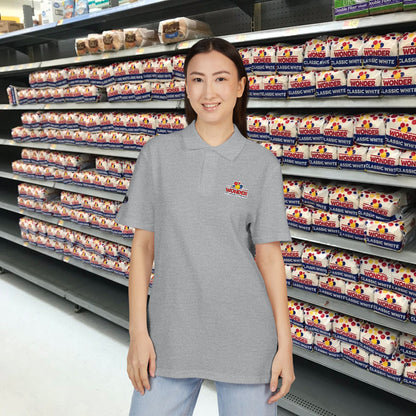 Polo Shirt with Wonder bread Embroidered front and back Logos