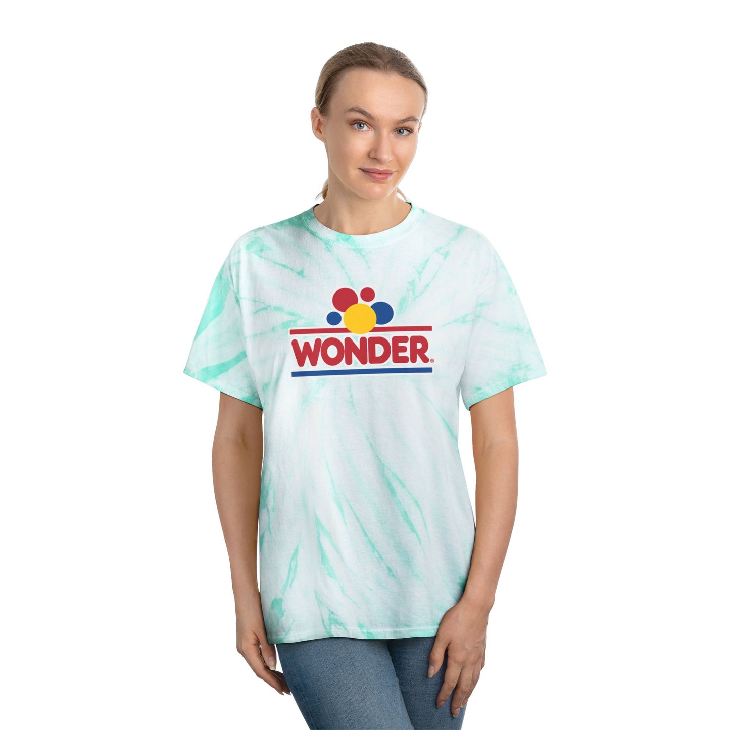 Retro Tie-Dye Tee, Wonder Bread Graphic Shirt, Vintage Cyclone Shirt, Fun Summer T-Shirt, Casual Wear, Gift for Food Lovers, 80s Nostalgia