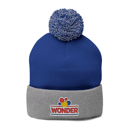 Wonder bread Embroidered Pom-Pom Knit Cap