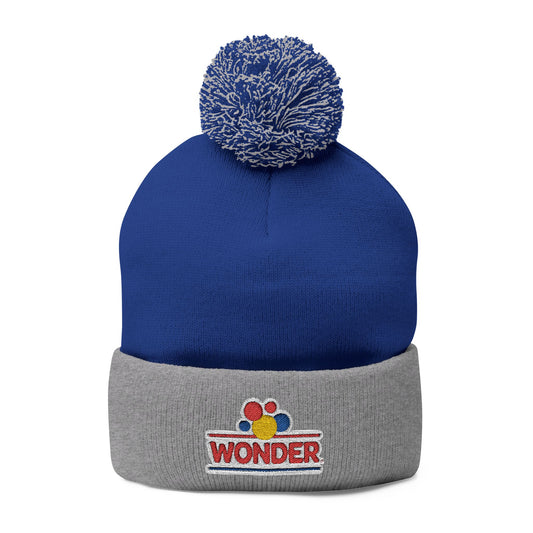 Wonder bread Embroidered Pom-Pom Knit Cap