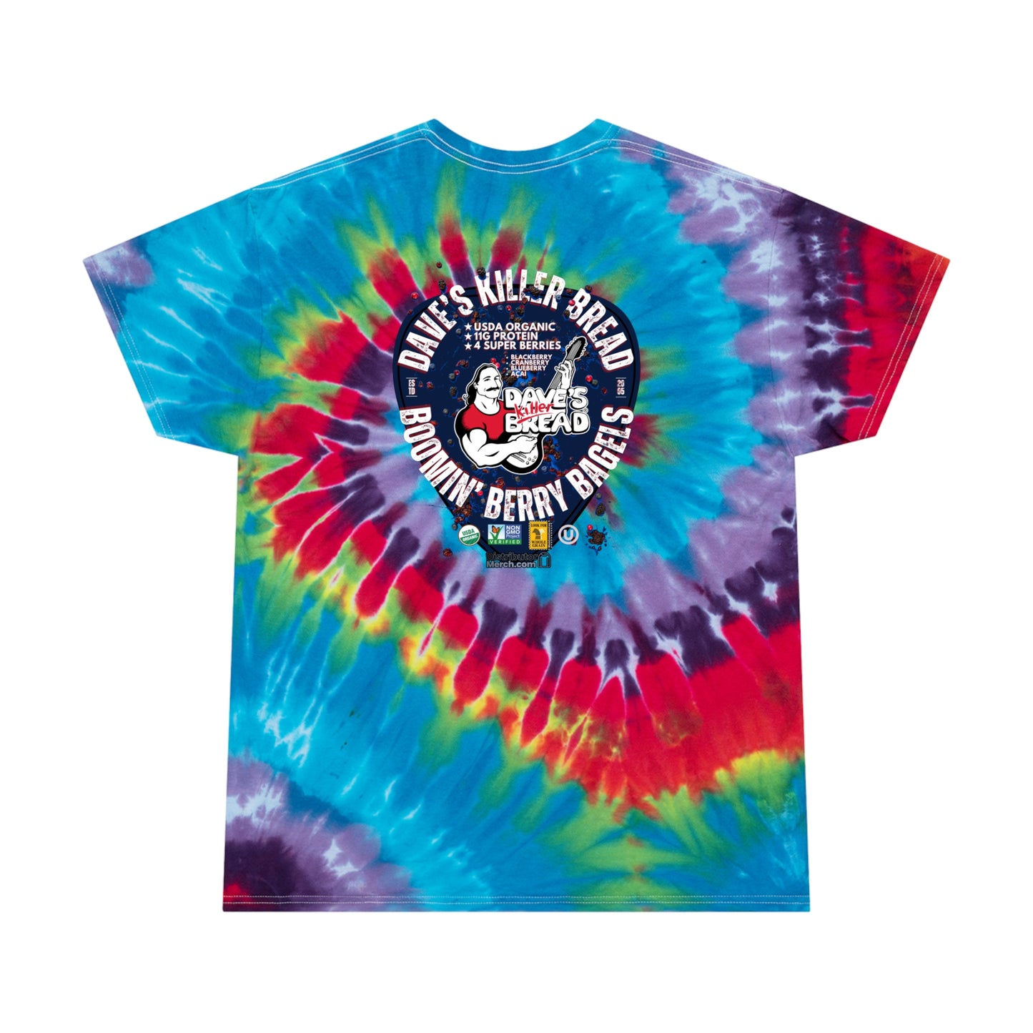 Tie-Dye T-Shirt, DKB Berry Bagels, Blue Spiral