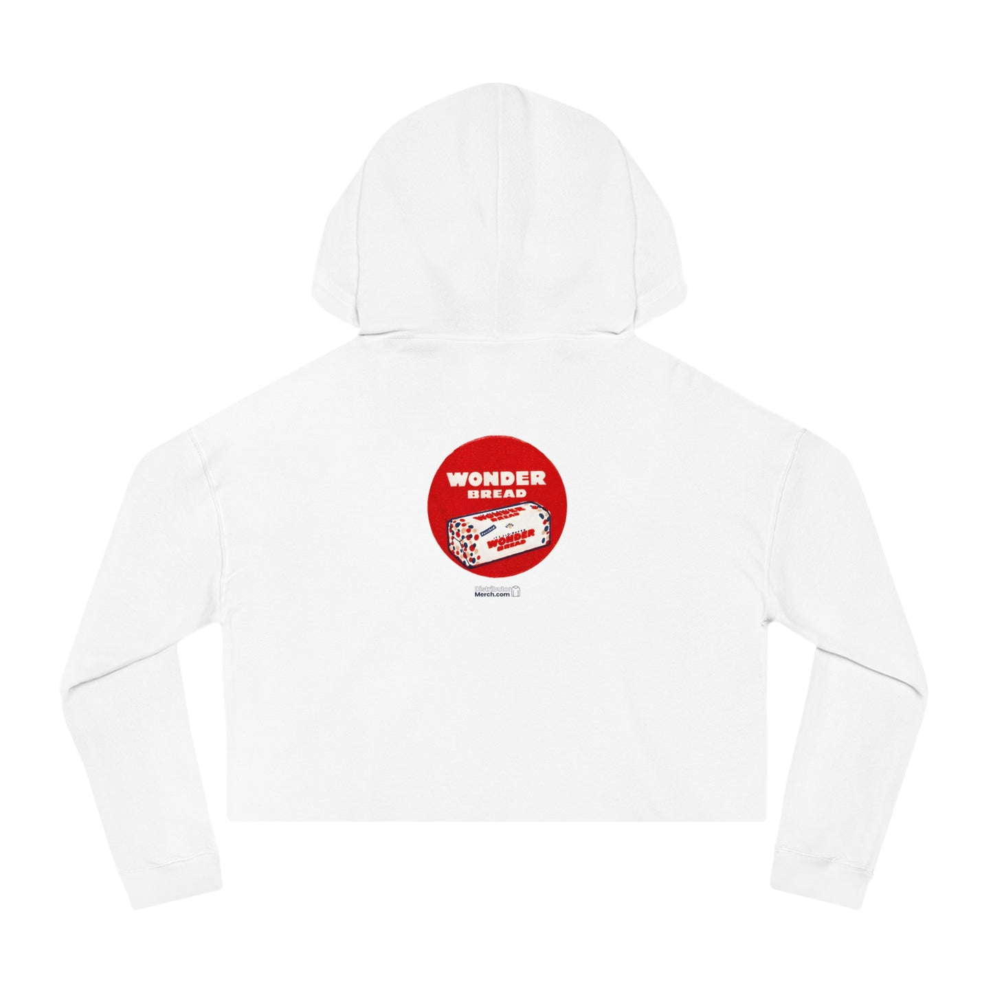 Women’s Cropped Hooded Sweatshirt, Wonder bread