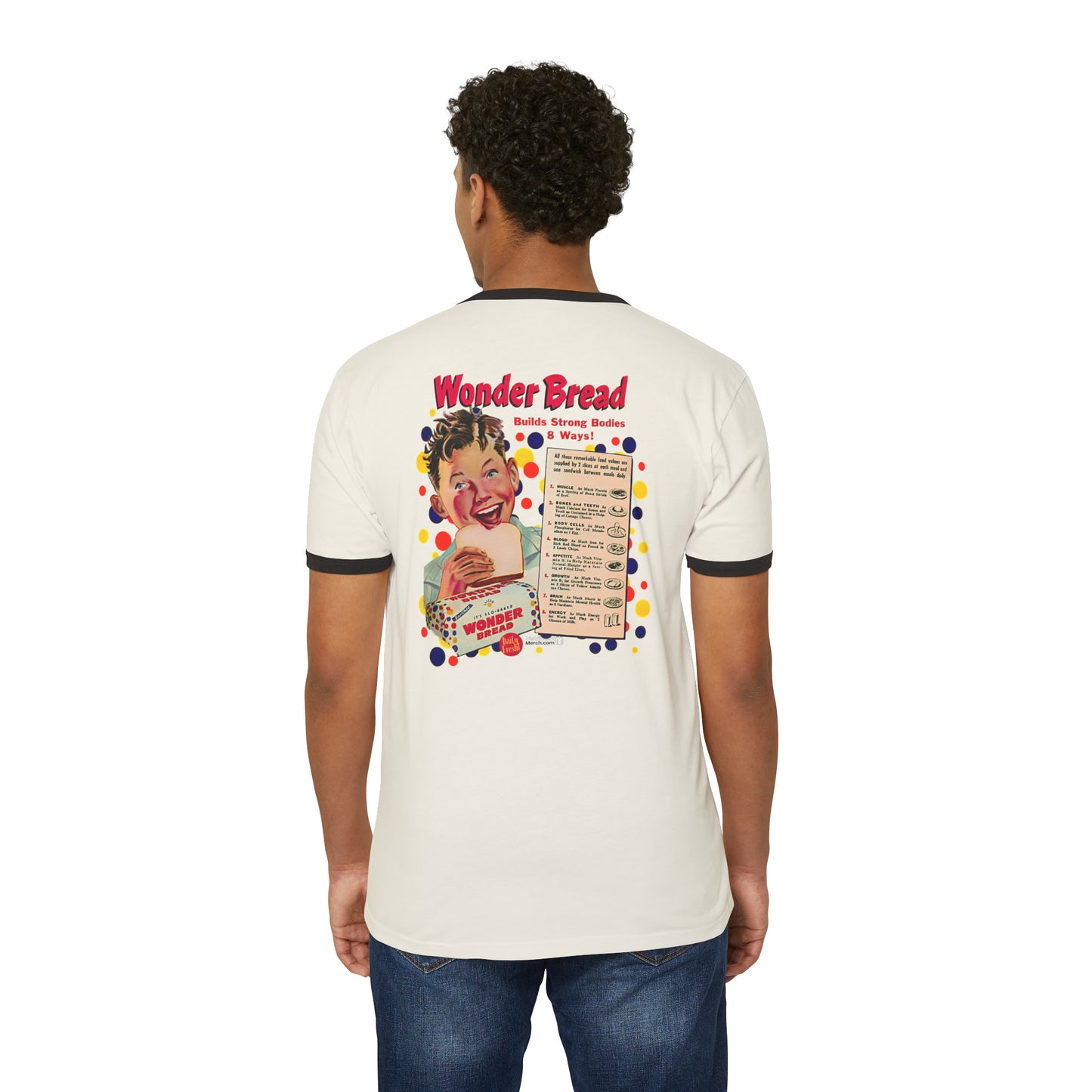 Wonder bread Cotton Ringer T-Shirt  Unisex