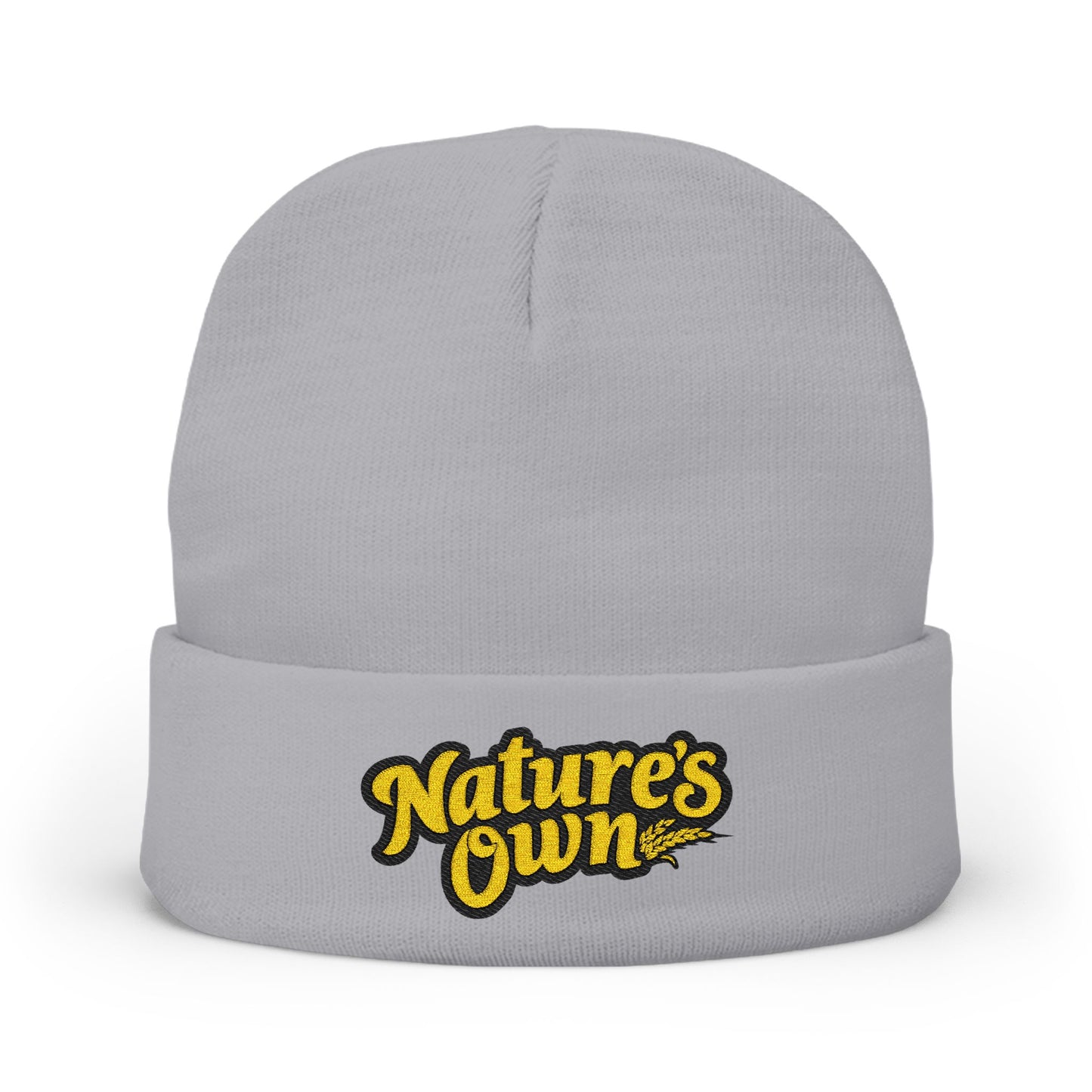 Nature's Own Knit Beanie with Embroidery - Stylish Winter Accessory