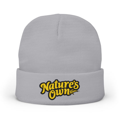 Nature's Own Knit Beanie with Embroidery - Stylish Winter Accessory