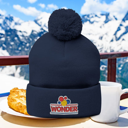 Wonderbread Embroidered Pom-Pom Knit Cap – TastyKake Logo