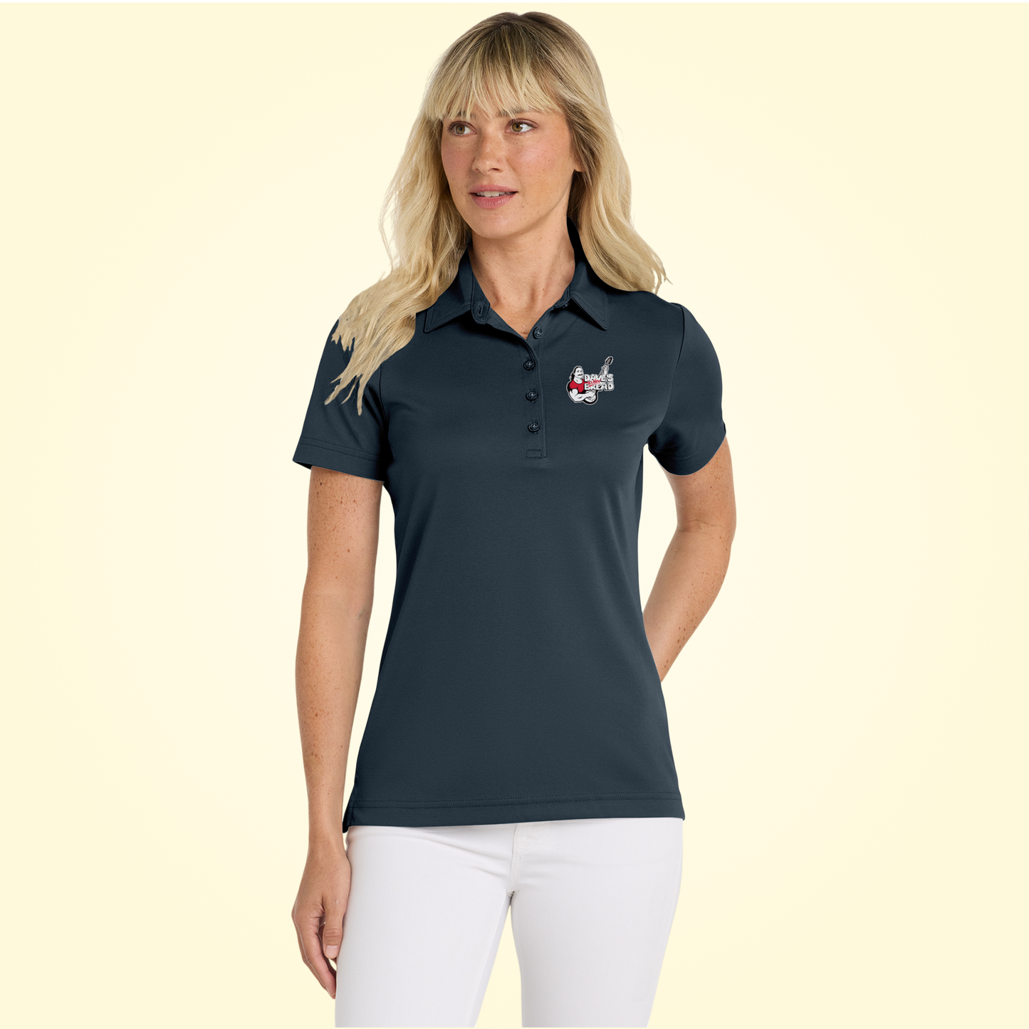 Oceanside Polo Shirt for Women, Stylish Golf Shirt with Dave's Killer Bread Logo