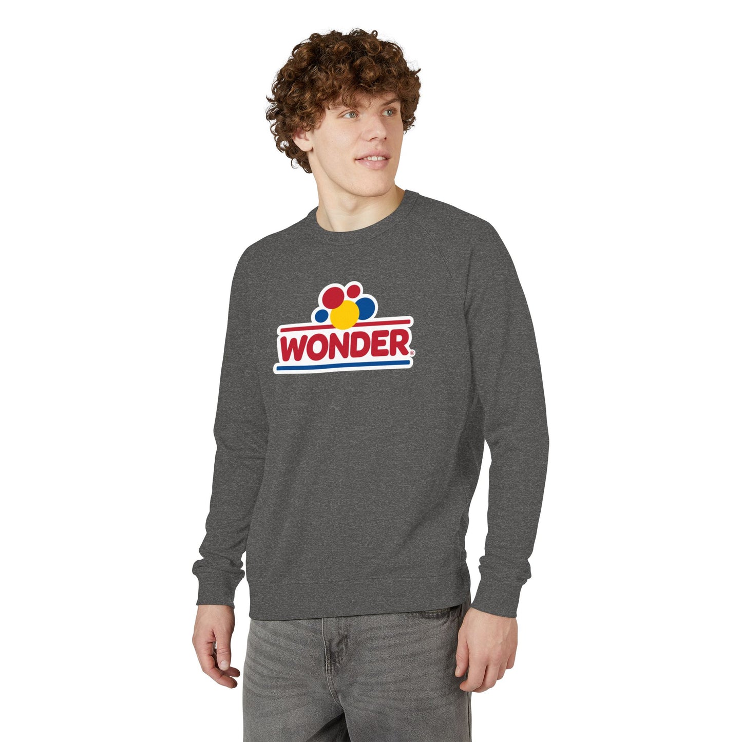 Crewneck Sweatshirt — Retro Colorful Wonder Bread Graphic