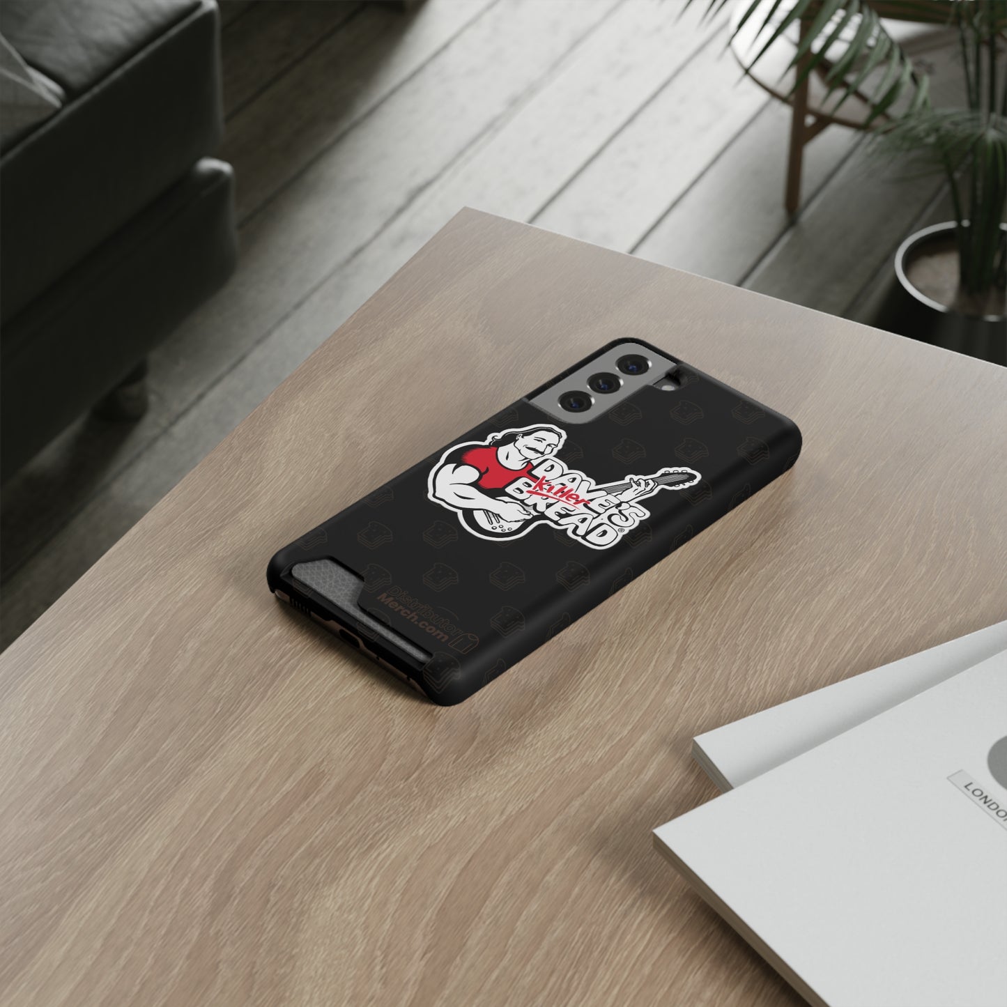 Phone Case With Card Holder, Dave's Killer Bread Logo.