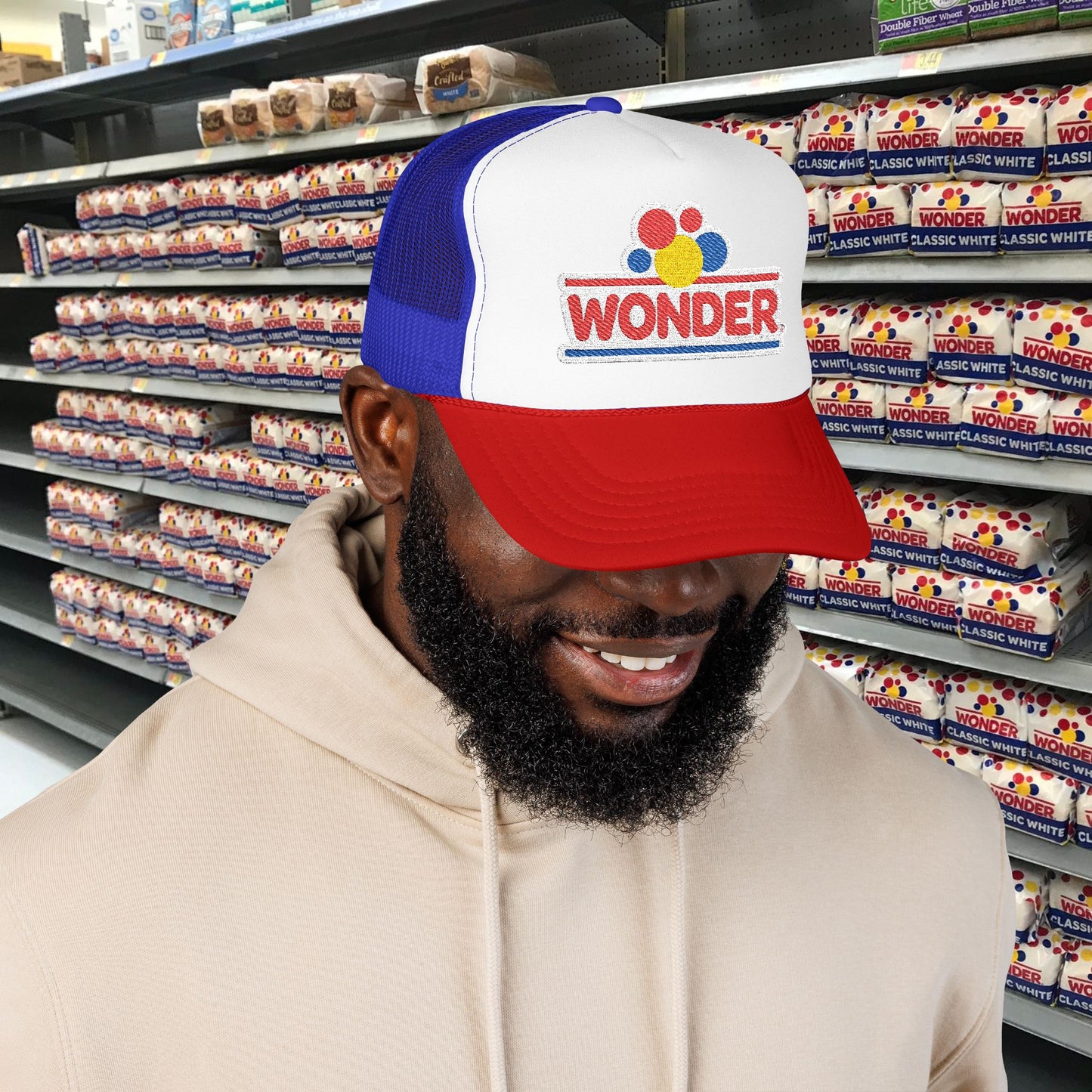 Wonderbread Embroidered Vintage Patch Trucker Hat