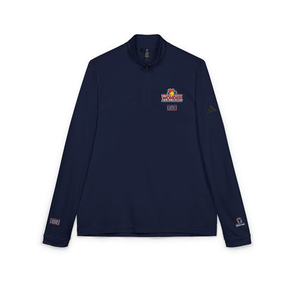 Wonderbread USO Embroidered Quarter-Zip Pullover — Classic Grey Athletic Top