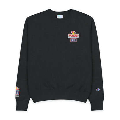 Champion Heavyweight Sweatshirt withEmbroidered Wonder bread USO Logos