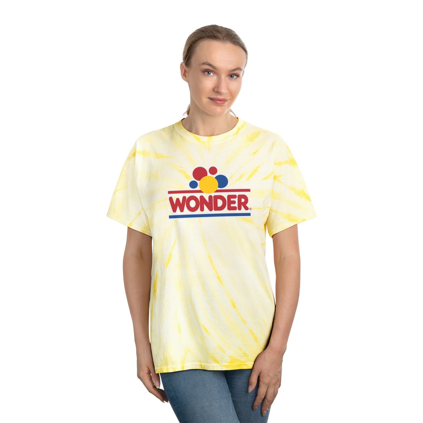 Retro Tie-Dye Tee, Wonder Bread Graphic Shirt, Vintage Cyclone Shirt, Fun Summer T-Shirt, Casual Wear, Gift for Food Lovers, 80s Nostalgia