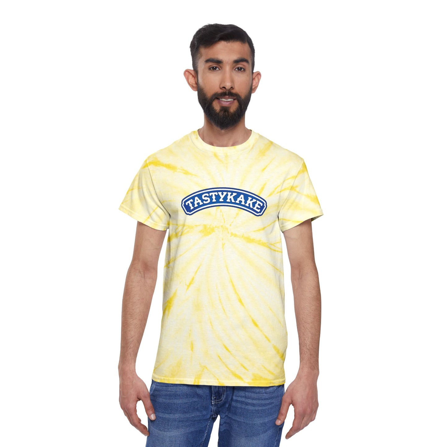 Retro Tie-Dye Tee with Tastykake logo, Vintage Cyclone Shirt, Fun Summer T-Shirt