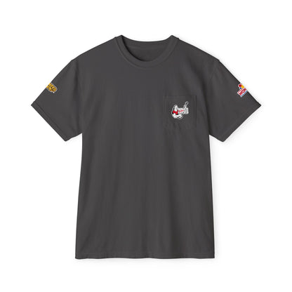 Camiseta unisex con bolsillo teñido en prenda, DKB, Wonder bread, Nature's own