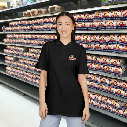 Polo Shirt with Wonder bread Embroidered front and back Logos