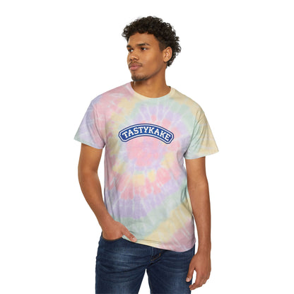 Tastykake Pastel Spiral Tie-Dye Tee — Retro Snack Logo Tee