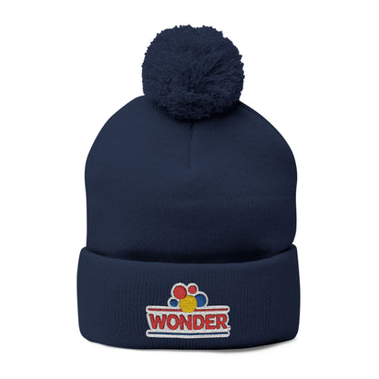 Wonder bread Embroidered Pom-Pom Knit Cap