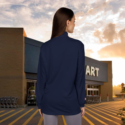 Wonderbread USO Embroidered Quarter-Zip Pullover — Classic Grey Athletic Top