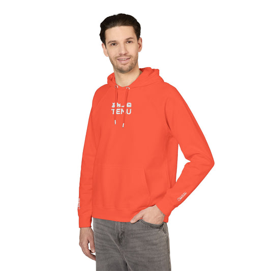 TEMU Distributor Embroidered Coral Raglan Hoodie