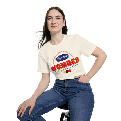 T-Shirt Short-Sleeve Jersey, USA-Made Unisex ,Wonder bread, Vintage front and back.