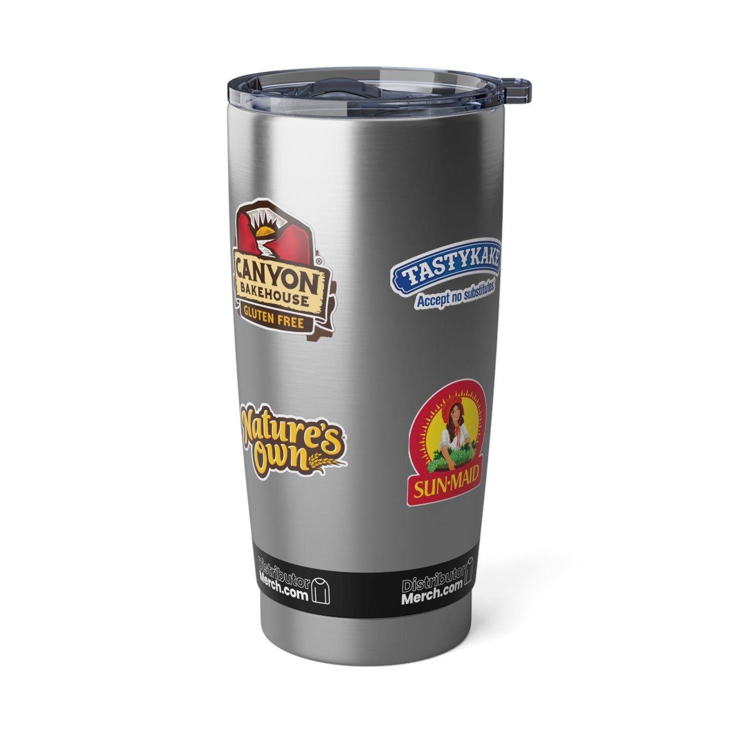 Tumbler, Vagabond 20oz, DKB, Wonder Bread, Nature's Own, Papa Pita, Tasty Kake, Sun Maid, Canyon logos!