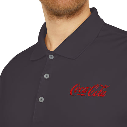 Adidas® Performance Polo Shirt, Embroidered Coca-Cola logo