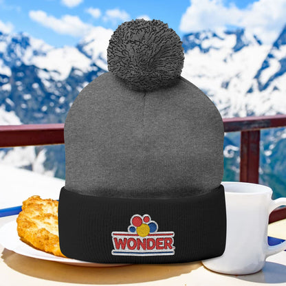 Wonderbread Embroidered Pom-Pom Knit Cap – TastyKake Logo